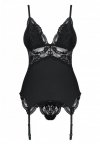 810-COR-1 gorset i stringi czarny S/M