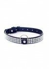 Fetish Boss Series Collar with crystals 2 cm silver