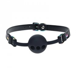 Venice Collection - Silicone Ball Gag - Black 