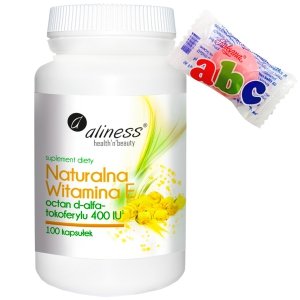 Aliness WITAMINA E NATURALNA 400IU 100kap MŁODOŚĆ Procesy starzenia
