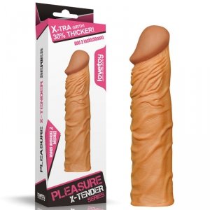 Add 2&quot;&quot; Pleasure X Tender Penis Sleeve Brown