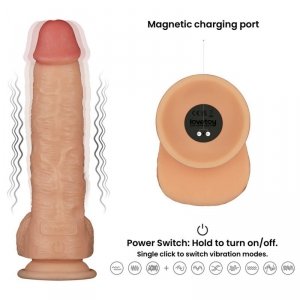 9.5&#039;&#039; Vibrating Power Basics Cock