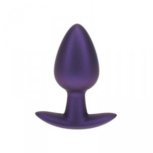 Smooth Silicone Anal Plug - Medium - 3.1 / 7,9 cm - Metallic Purple