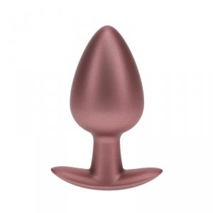 Smooth Silicone Anal Plug - Large - 3.5&quot; / 8,9 cm - Rose Gold
