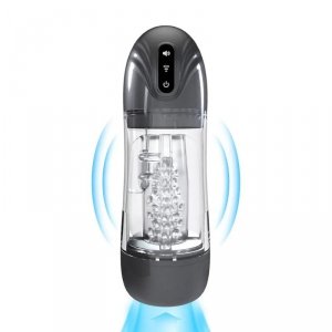 SonicPull - Suction and Vibration Masturbator Pump - Multimedia Enhanced - Gun Metal