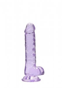 7&quot;&quot; / 18 cm Realistic Dildo With Balls - Purple