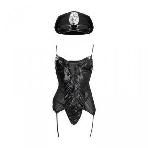 Police Costume - S/M - Black