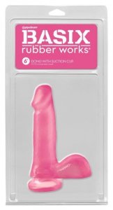 BRW 6&quot; Dong Suction Cup Pink