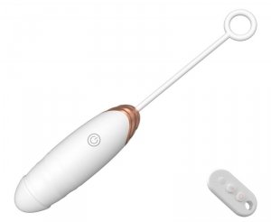 Vibrating Silicone Love EGG USB 7 vibration and thrust functions / Remote control White