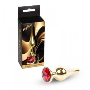 MyLove Toys - Jewellery Gold BUTT PLUG- Red