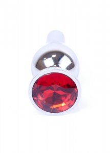 Plug-Jewellery Silver BUTT PLUG- Red