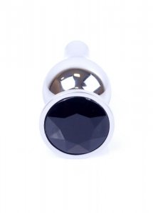 Plug-Jewellery Silver BUTT PLUG- Black