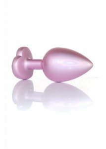 Plug-Jewellery Pearl Pink Heart PLUG- Clear L