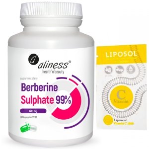 Berberine Sulphate SIARCZAN AŻ 99% 400 mg x 60 vege caps