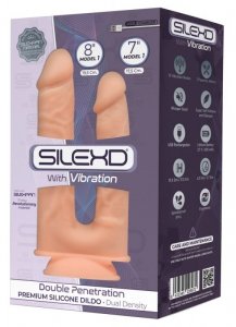Dildo podwójne z przyssawką 19,5cm Silexd