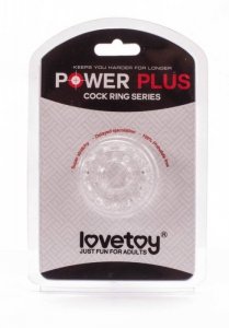 Pierścień na penisa Lovetoy Power Plus przezroczysty śr. 1,6cm