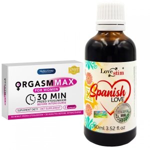 Zestaw Krople dla kobiet Spanish Love i suplement Orgasm max