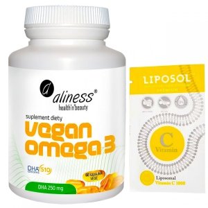 VEGAN OMEGA 3 DHA 250MG 60 KAP DHA  ALGI ROŚLINNE