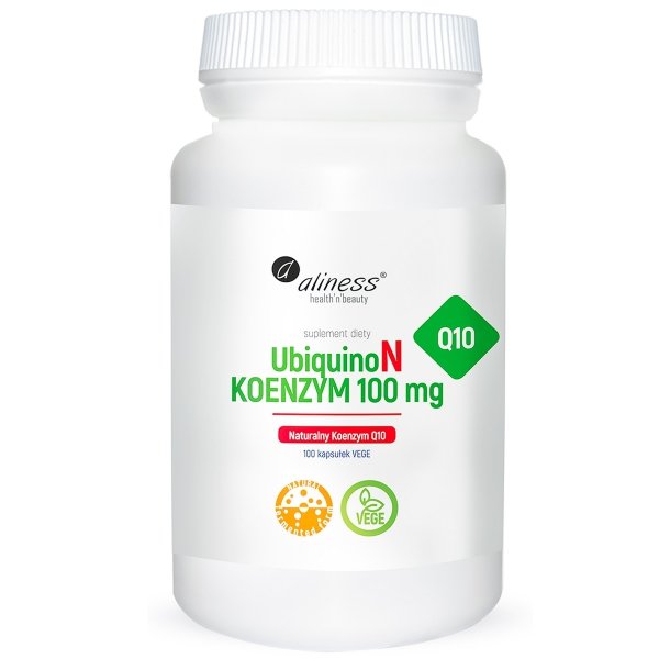 UbiquinoN Naturalny KOENZYM Q10 100mg x 100 Vege caps.