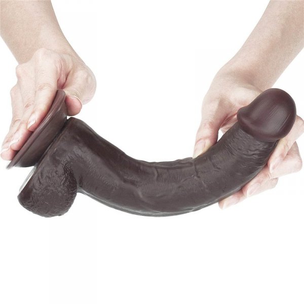 9.0&#039;&#039; Sliding Skin Dual Layer Dong - Black