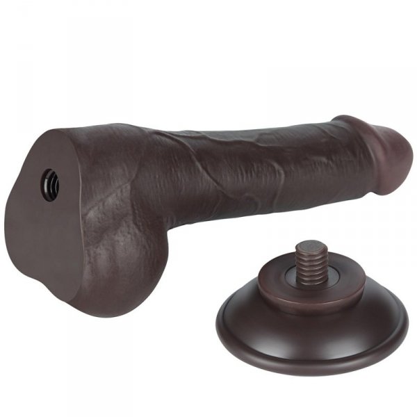 7.5&#039;&#039; Sliding Skin Dual Layer Dong Black