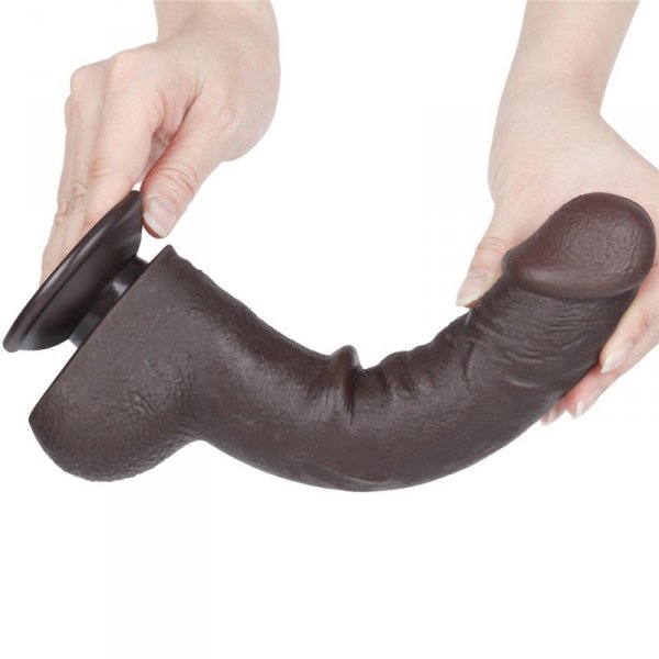 9.5&#039;&#039; Sliding Skin Dual Layer Dong Black