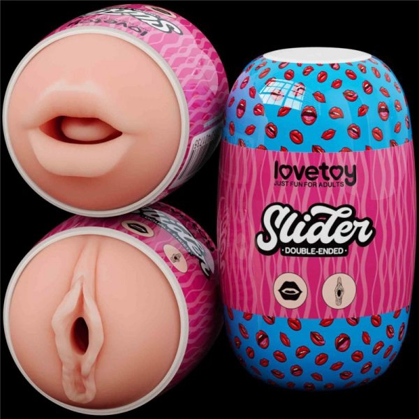 Slider Double-Ended Masturbator Mouth and Vagina