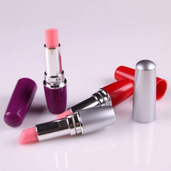 Lipstick Vibe - Discreet red lipstick vibrator black