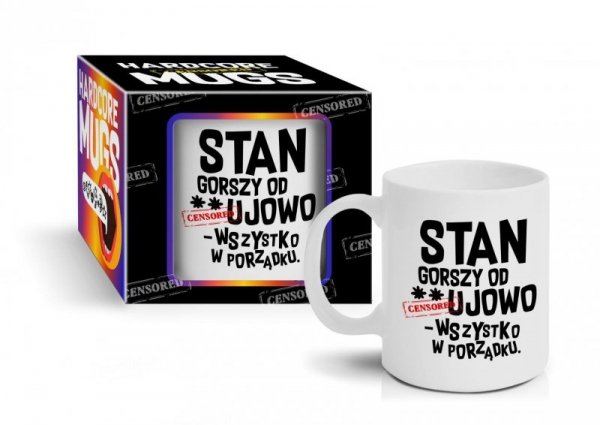 HARDCORE MUGS - kubek Boss 300ml - Stan 
gorszy od…ujowo