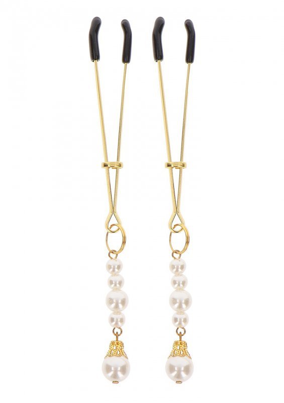 Tweezers With Pearls Gold