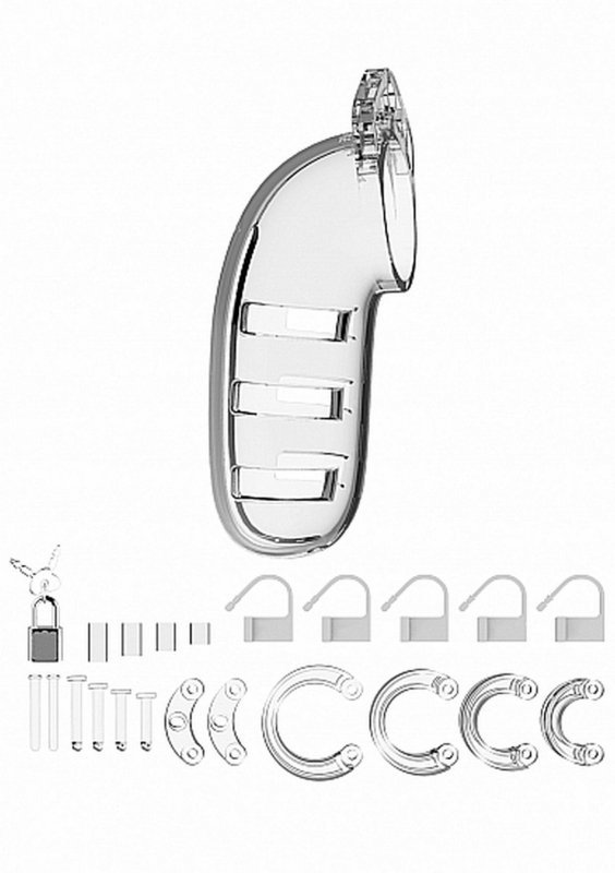 Model 06 - Chastity - 5.5&quot;&quot; - Cock Cage - Transparent