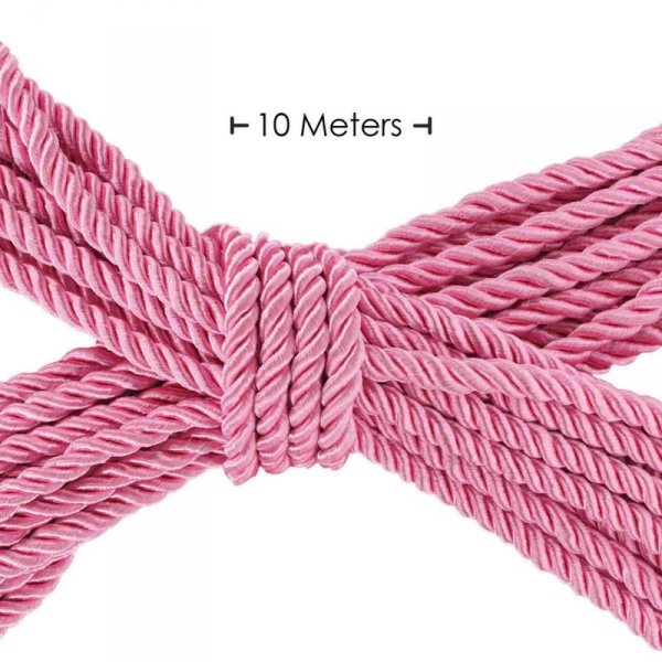 Polyester Bondage Rope - 32.8 ft / 10 m - Pink