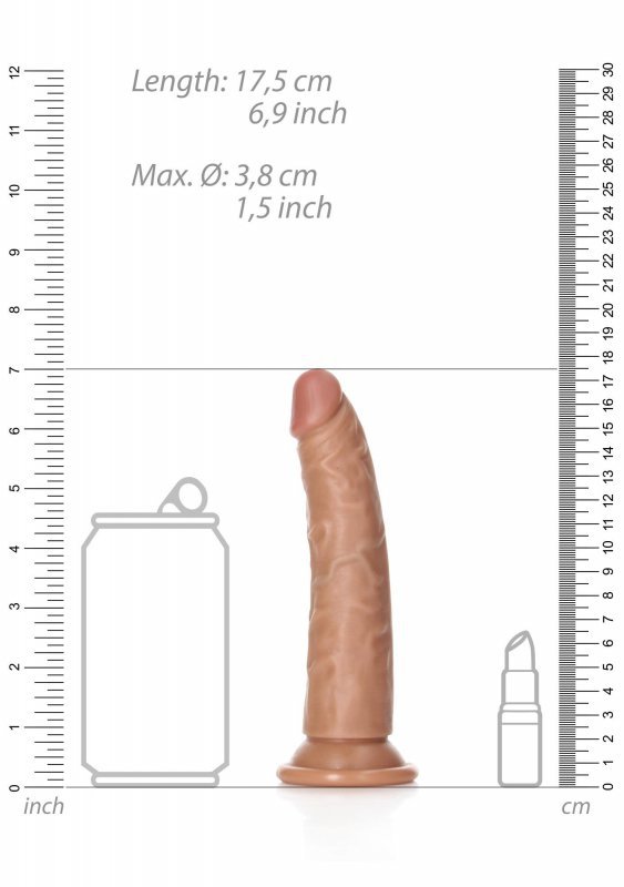 Slim Realistic Dildo with Suction Cup - 6&quot;&quot;&quot;&quot;/ 15,5 cm