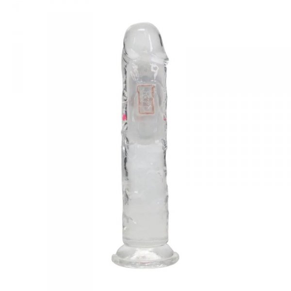 LED Vibrating Straight Cock - 18 cm - Transparent