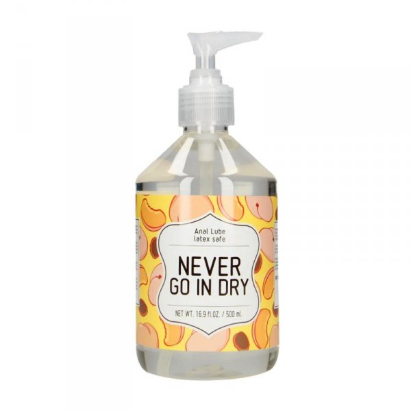 Never Go In Dry - Waterbased Anal Lubricant -  500 ml