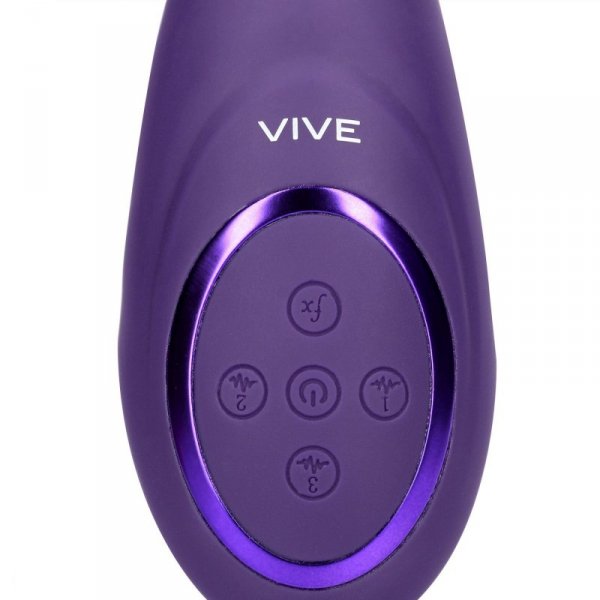 Gen - Rechargeable Triple Action G-Spot Vibrator with Pulse Wave  and Vibrating Bristles - Purple