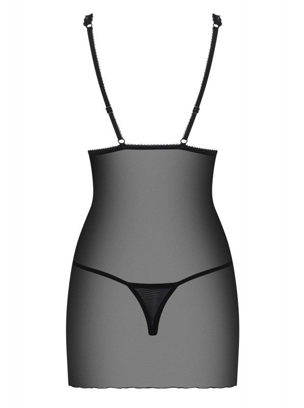 Bielizna-Lucita koszulka i stringi czarna  S/M