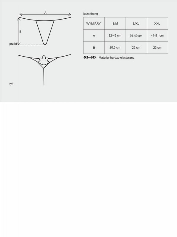 Bielizna-Luiza stringi czarne L/XL
