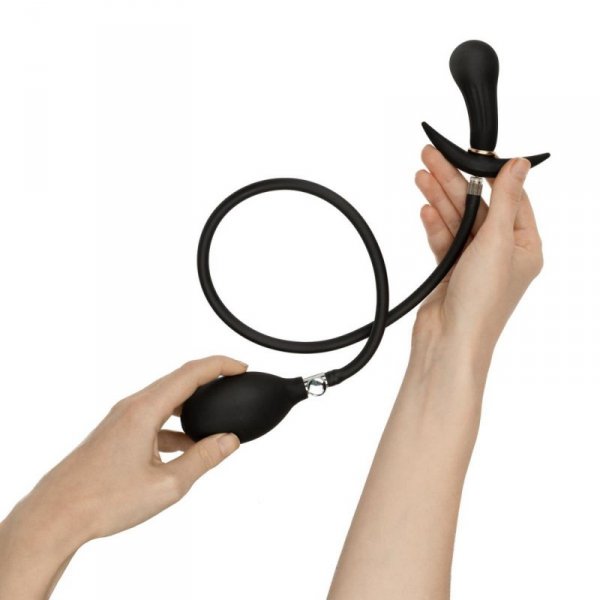 Anal Collection - Inflatable Butt Plug with Pump 8 cm - Black