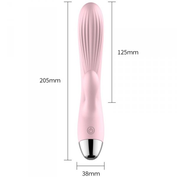 Wibrator- B -  Series, Silicone Vibrator Pink USB 10 Function / Heating