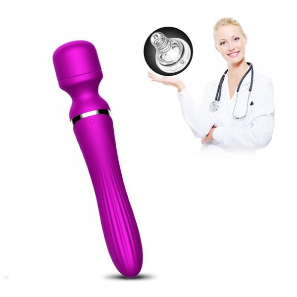 Stymulator-Silicone Dual Massager USB 7+7 Function Purple