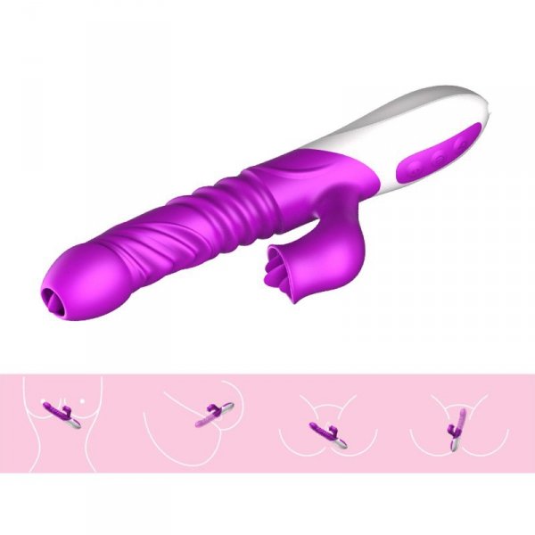 Wibrator-Silicone Vibrator USB 10 Function and Thrusting Function / Heating