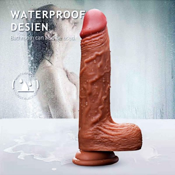 Wibrator-Silicone, Vibration 10, Rotate, Telescopic, Heating, 21cm