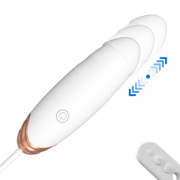 Vibrating Silicone Love EGG USB 7 vibration and thrust functions / Remote control White
