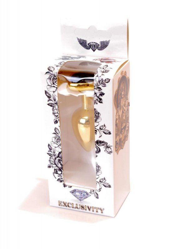 Plug-Jewellery Gold  Heart PLUG- Black