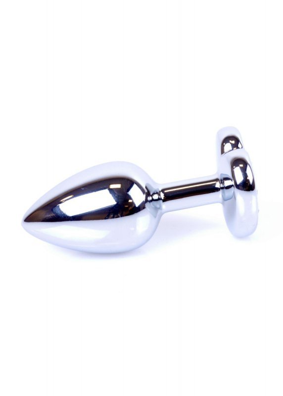 Plug-Jewellery Silver  Heart PLUG- Clear