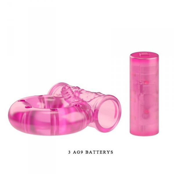 Vibrating Cock Ring & Condom Set – Pink