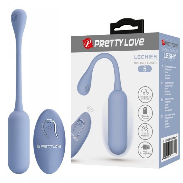 PRETTY LOVE - LECHIES  Dream chaser 5, Blue, Wireless remote control 12 vibration functions Memory function