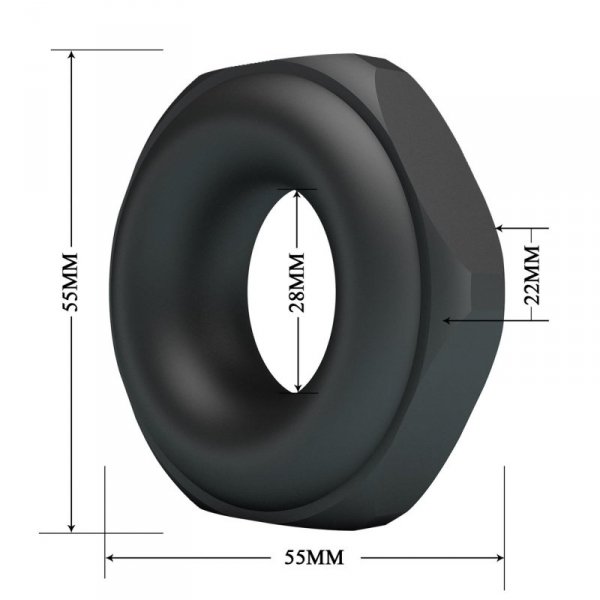 Crazy Bull Jarvius Super Soft Silicone Cock Ring – Black