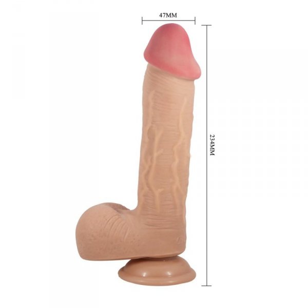 BAILE - Sliding Skin 9,2&#039;&#039; Flesh Suction base TPR